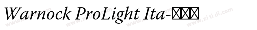 Warnock ProLight Ita字体转换